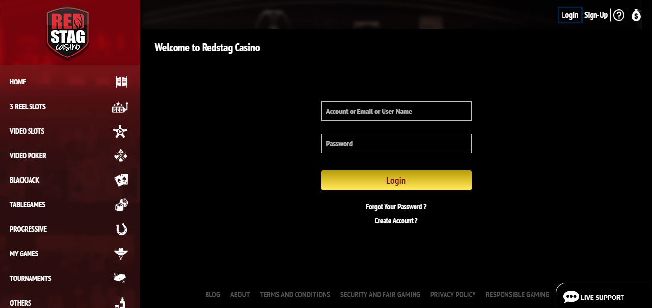 Red Stag Casino Login